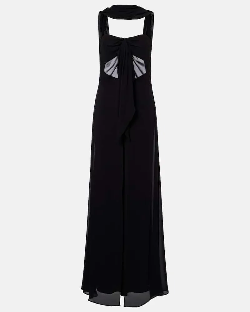Christopher Esber Robe Reverse aus Seide Schwarz