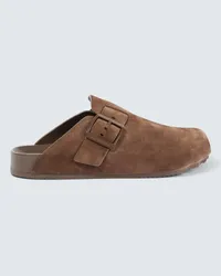 Balenciaga Slippers Sunday aus Veloursleder Braun