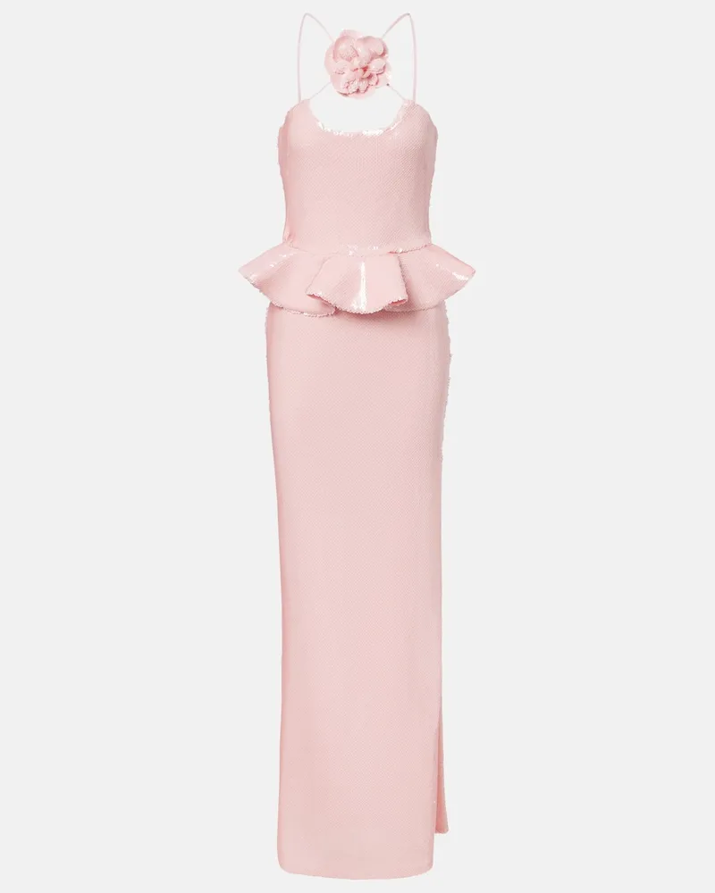 Rodarte Robe mit Pailletten Rosa