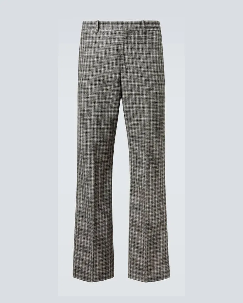 Acne Studios Gerade Hose aus Wolle Grau