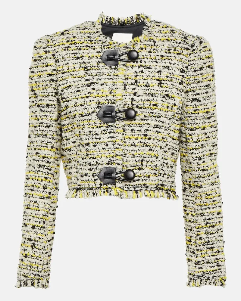 Isabel Marant Cropped-Jacke Gradilia aus einem Wollgemisch Weiß