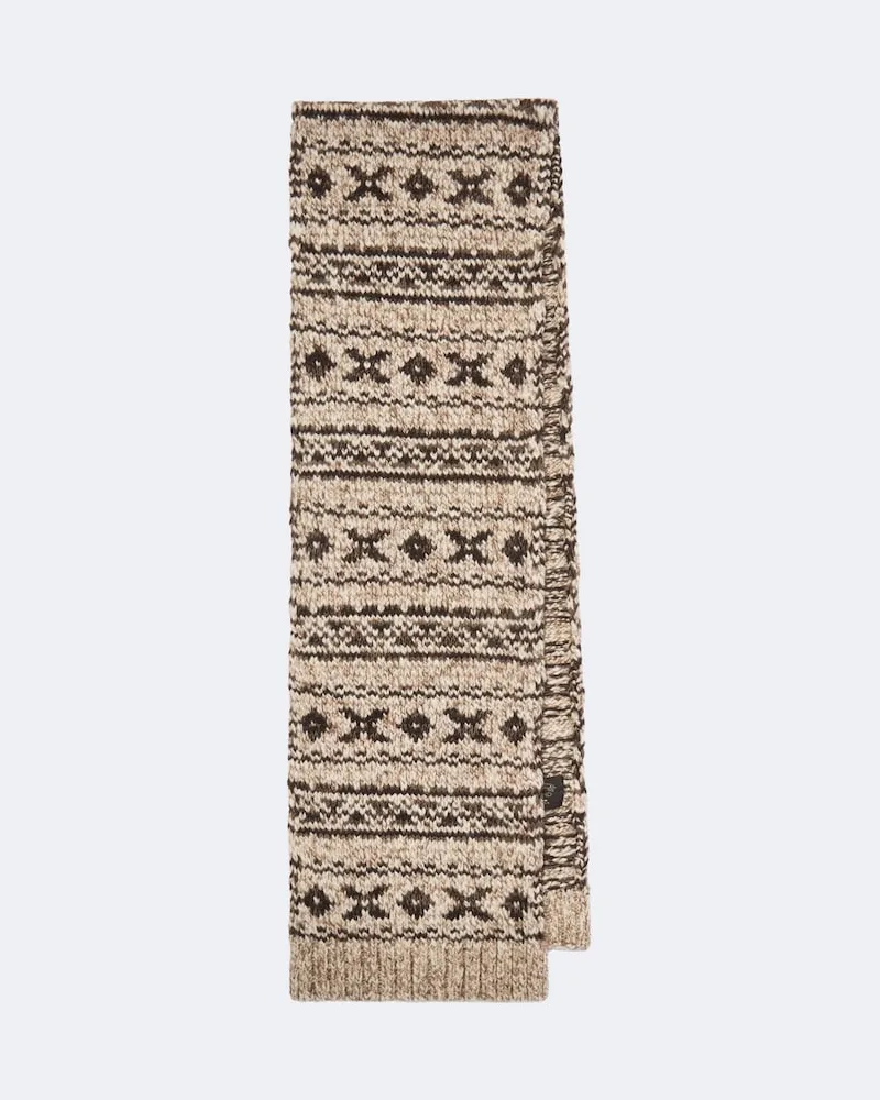 RRL Schal aus einem Wollgemisch Braun