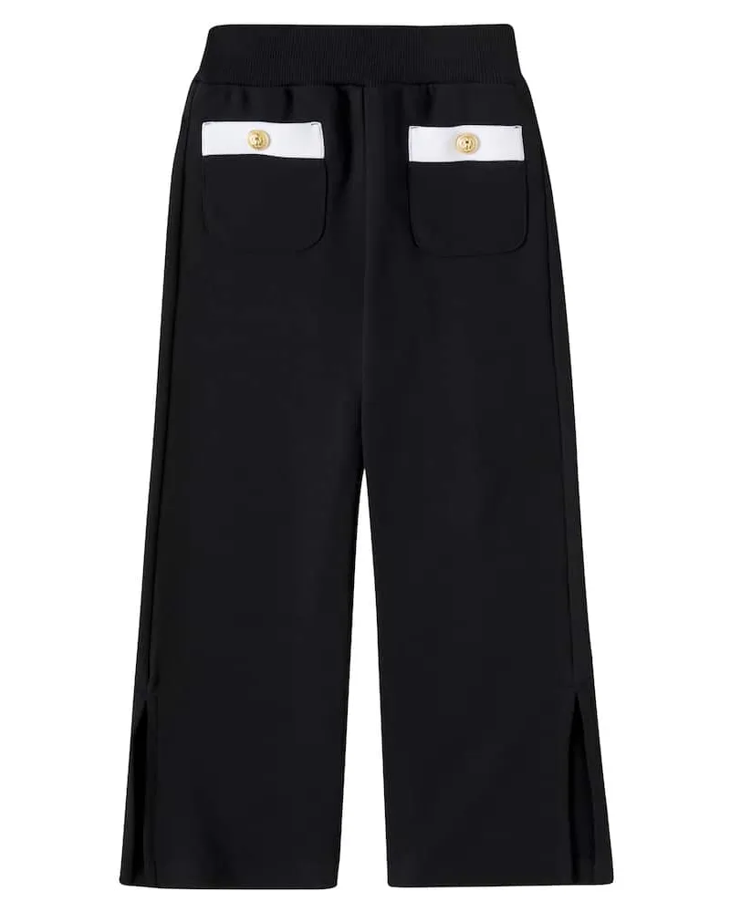 Balmain Jogginghose aus Baumwoll-Jersey Schwarz
