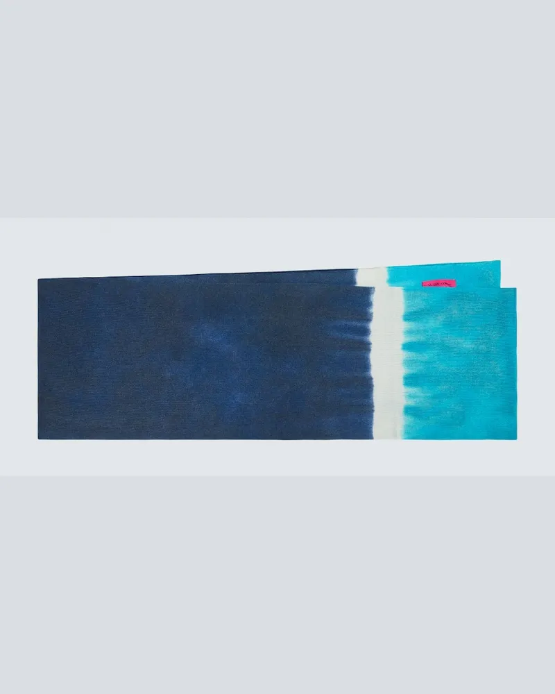 The Elder Statesman Schal aus Kaschmir Blau