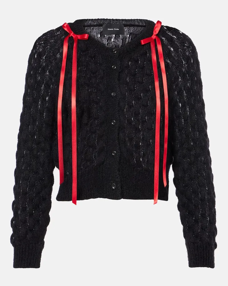 Simone Rocha Cardigan aus einem Wollgemisch Schwarz