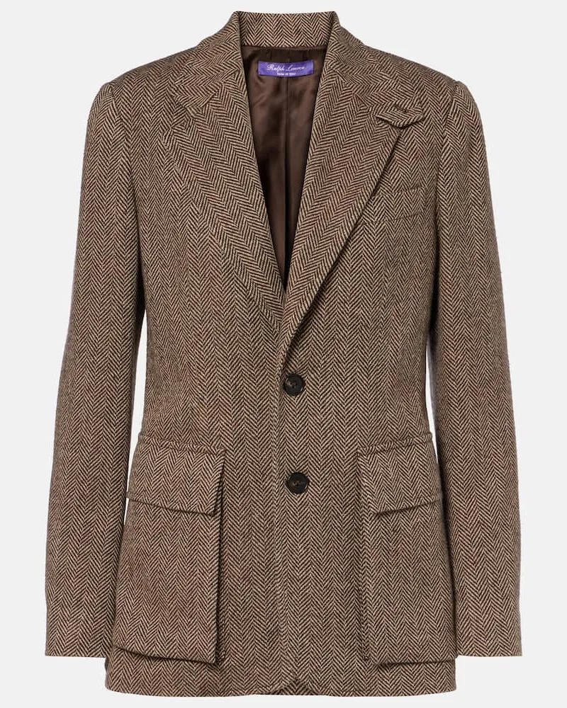 Ralph Lauren Blazer Preston II aus Tweed Braun