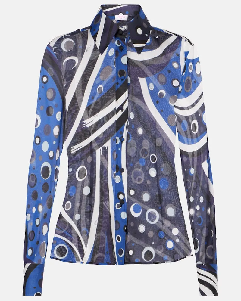 Emilio Pucci Hemd Fontane aus Baumwollmusselin Multicolor