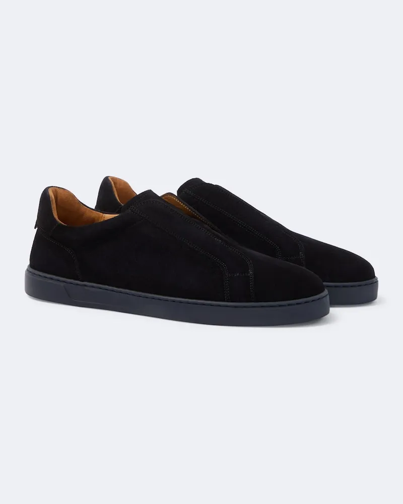 Magnanni Sneakers Kona Slip aus Veloursleder Blau