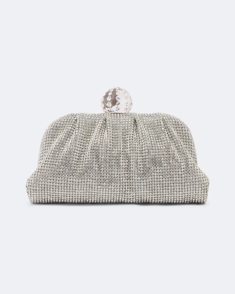 Aquazzura Clutch Tequila mit Kristallen Silber