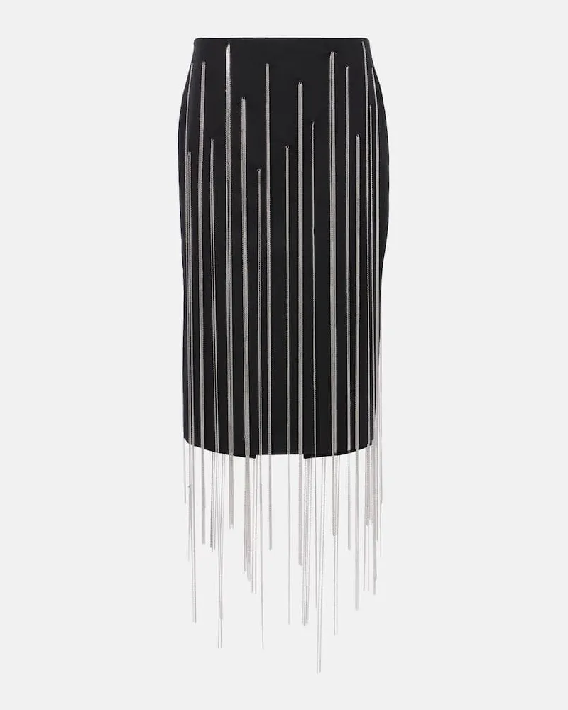 Victoria Beckham Verzierter Midirock Schwarz