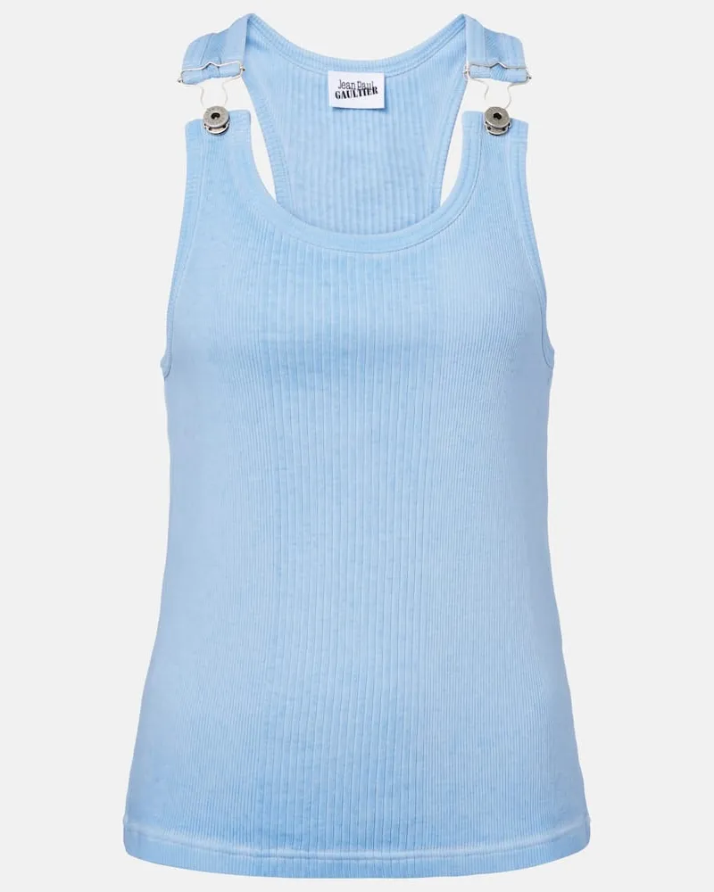 Jean Paul Gaultier Top The Straps aus Baumwolle Blau