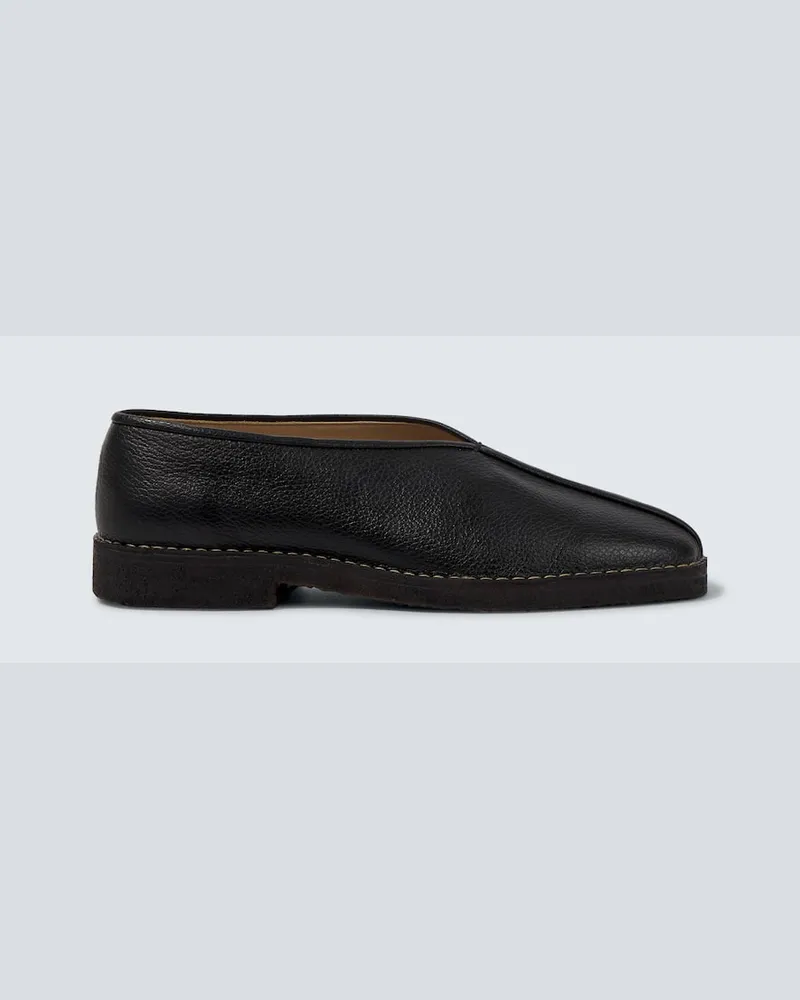 Christophe Lemaire Slip-Ons aus Leder Schwarz