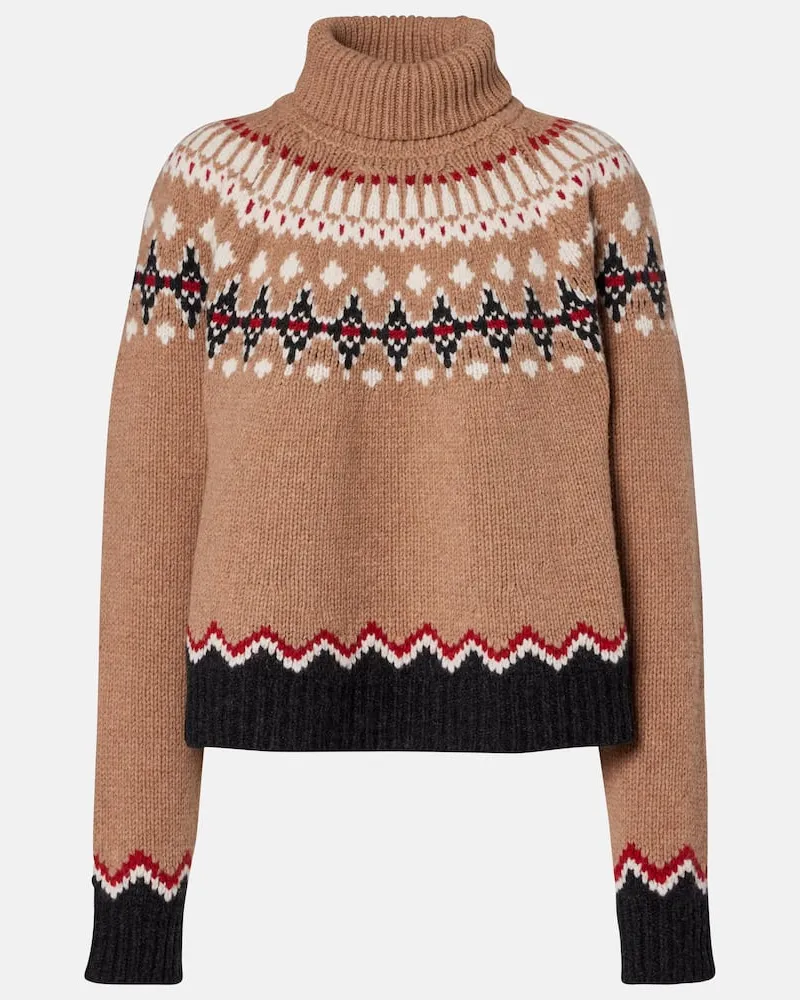 Alanui Pullover Sweet Winter aus Schurwolle Braun