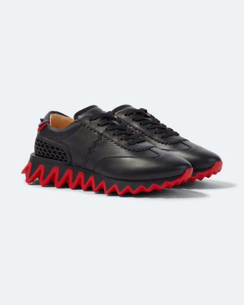 Christian Louboutin Sneakers Loubishark aus Leder Schwarz
