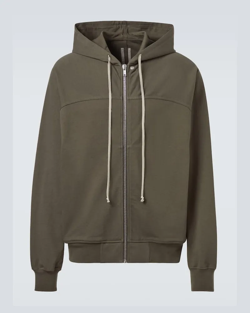Rick Owens Kapuzenjacke aus Baumwoll-Jersey Grün