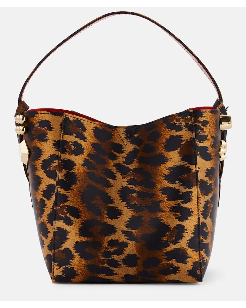 Christian Louboutin Bucket Bag Cabachic Mini aus Satin Multicolor
