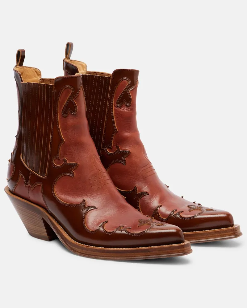 Gabriela Hearst Westernstiefel Cassidy aus Leder Braun