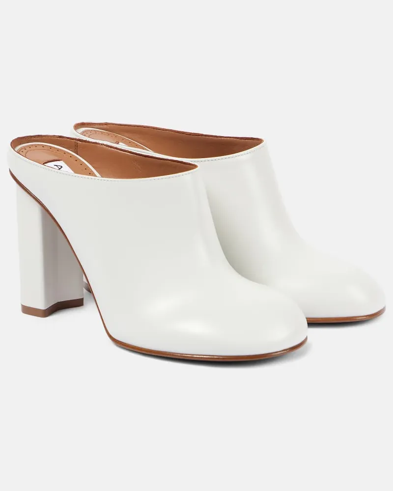 Alaïa Alaïa Mules Babylone aus Leder Weiß
