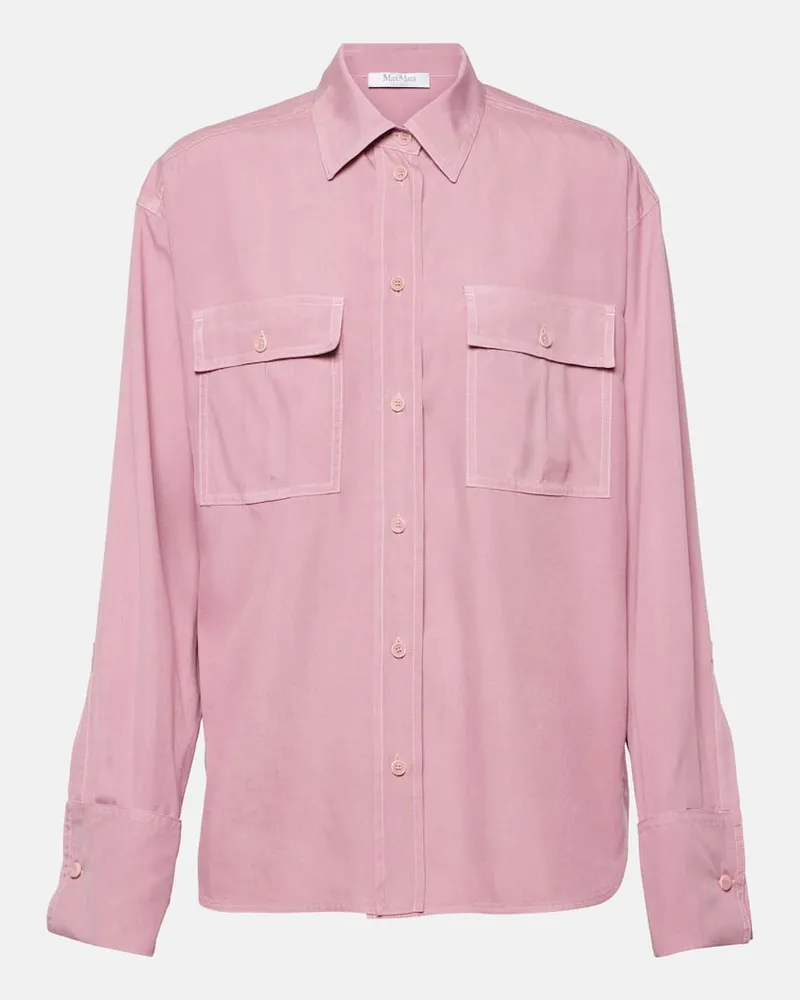 Max Mara Hemd Affetto aus Seide Rosa