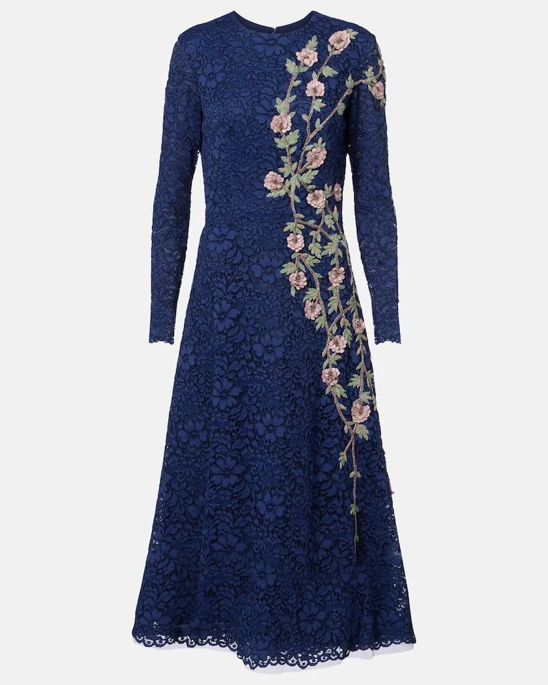 COSTARELLOS Cocktailkleid Marlena aus Spitze Blau