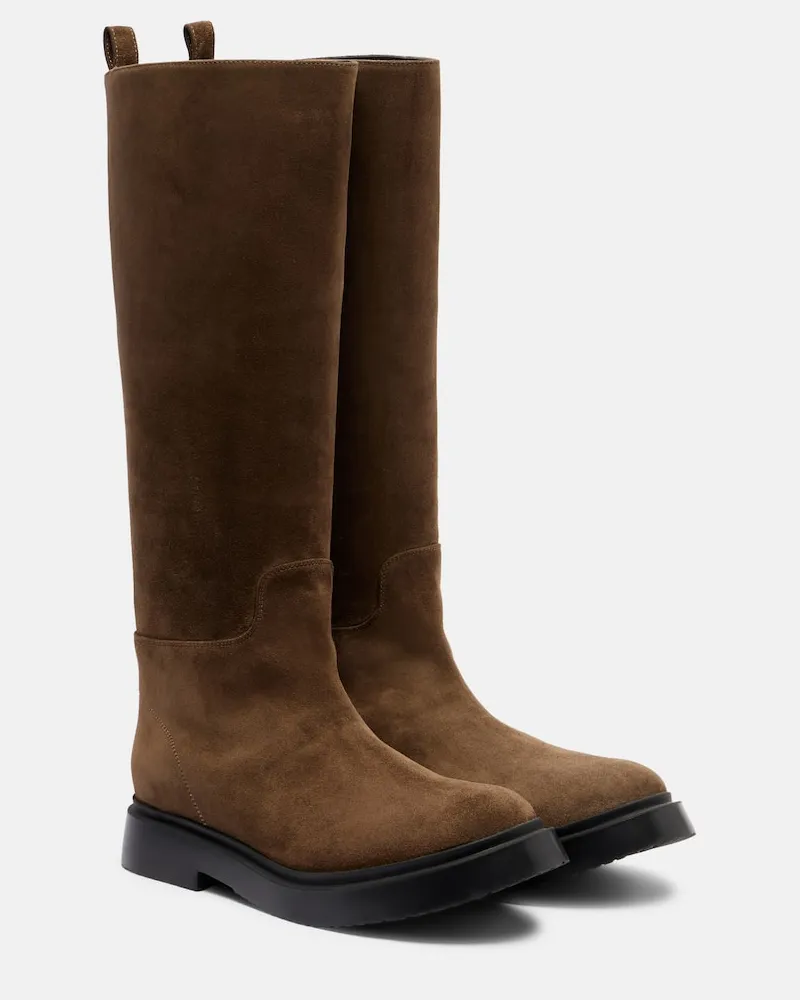 Proenza Schouler Stiefel Bank aus Veloursleder Braun