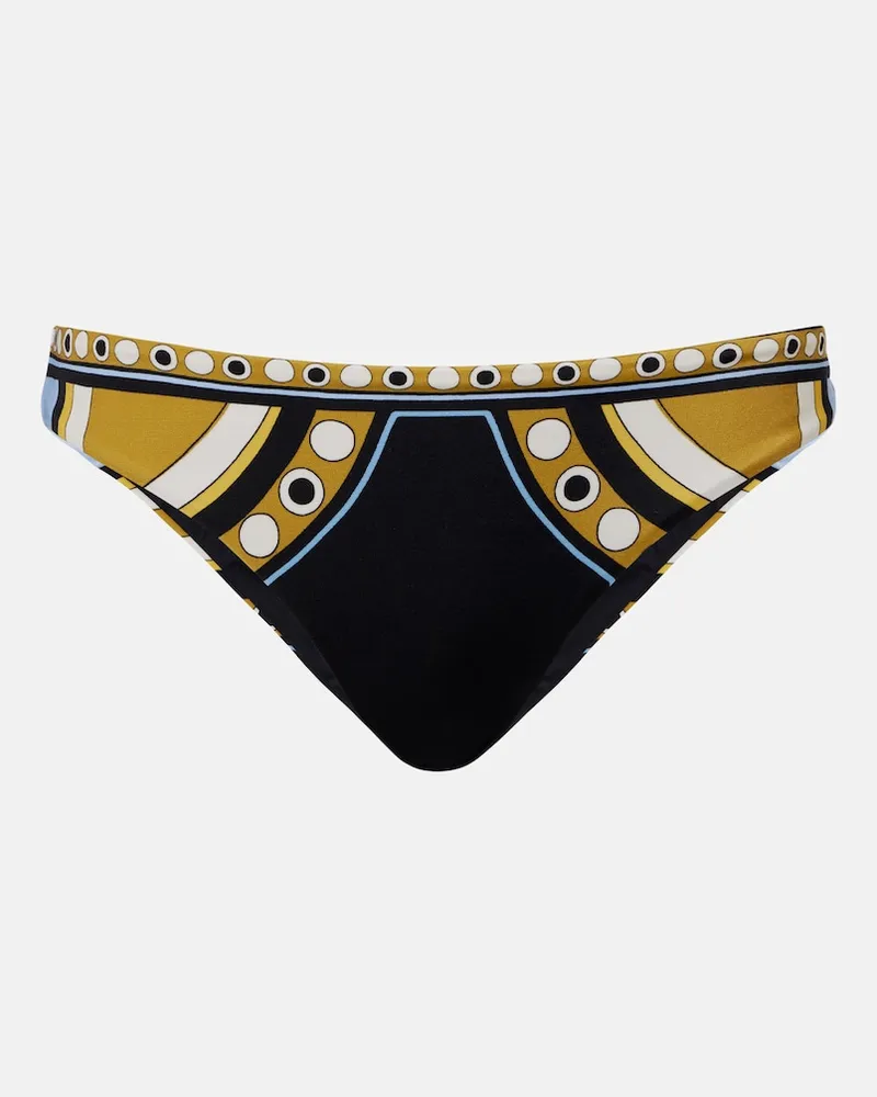 La DoubleJ Bedrucktes Bikini-Höschen Schwarz