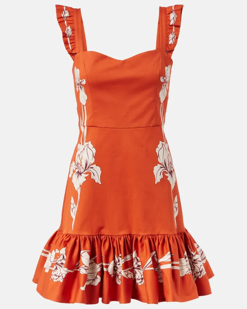 La DoubleJ Minikleid Gingerbread aus einem Baumwollgemisch Orange