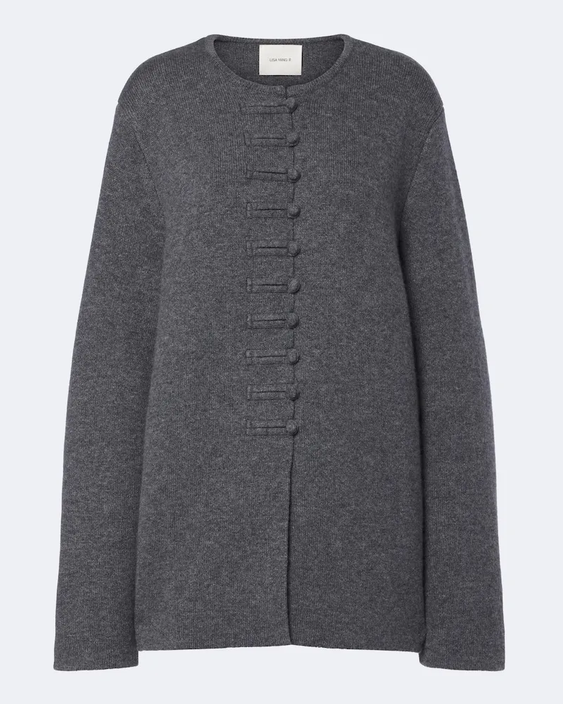 Lisa Yang Cardigan Han Fu aus Kaschmir Grau