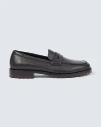 Manolo Blahnik Loafers Randy aus Leder Schwarz