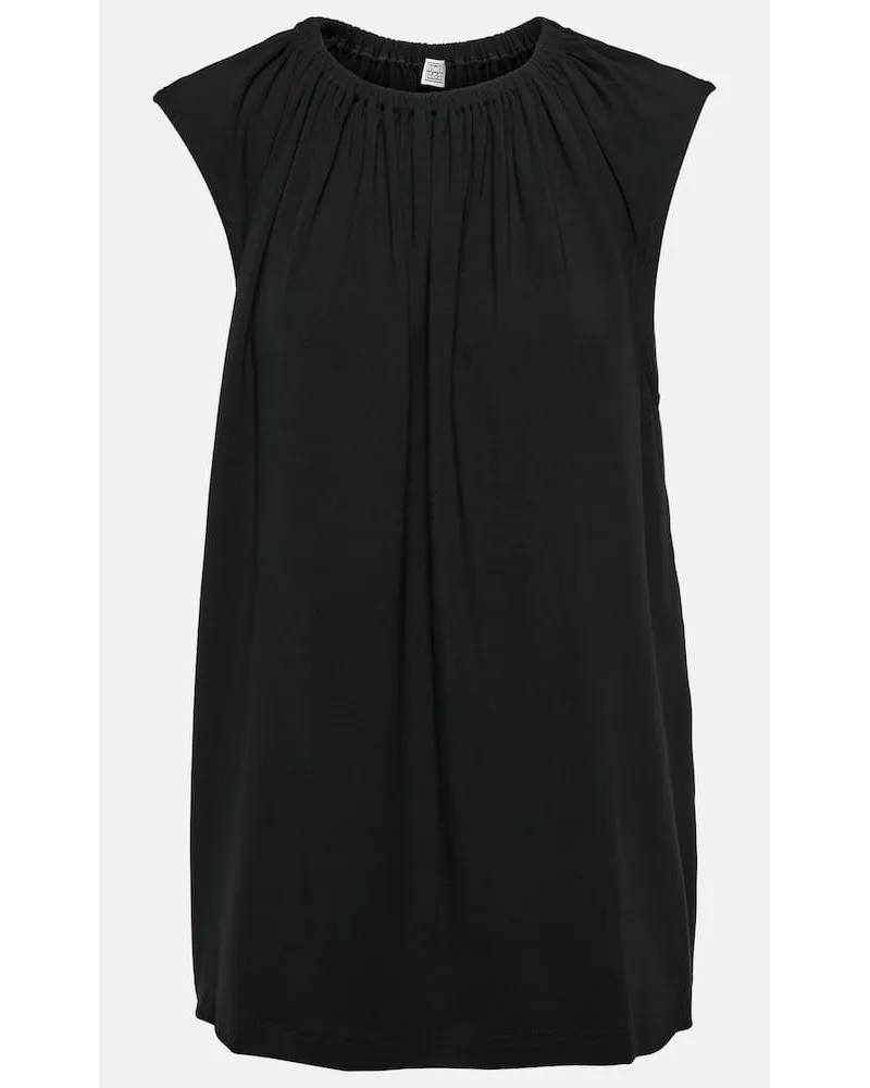 Totême Top aus Jersey Schwarz