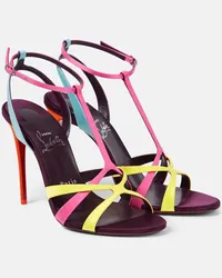 Christian Louboutin Sandalen Tangueva 100 aus Satin Multicolor