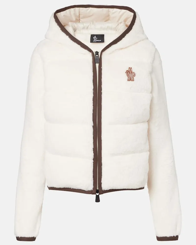 Moncler Daunenjacke aus Fleece Weiß