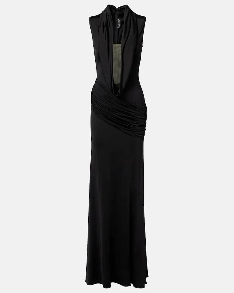 David Koma Robe Schwarz
