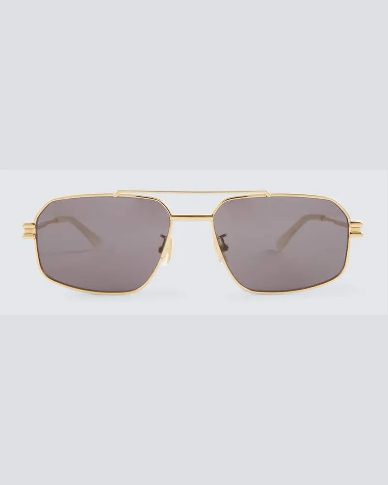 Bottega Veneta Eckige Sonnenbrille Grau