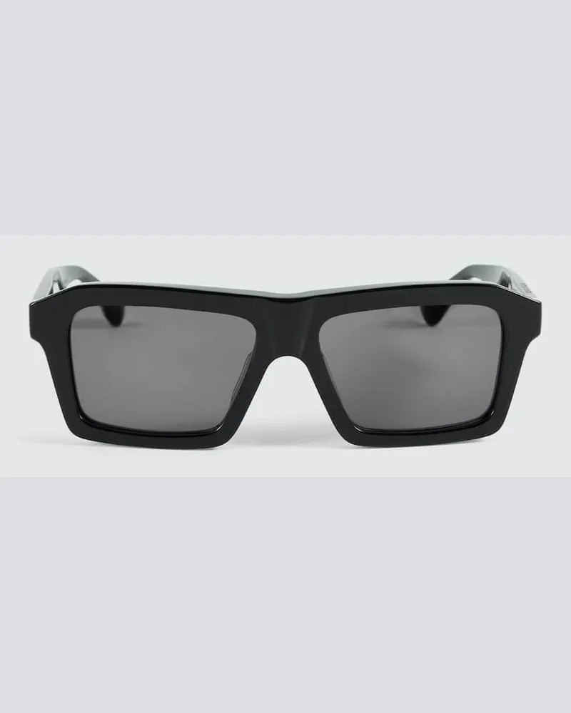 Bottega Veneta Eckige Sonnenbrille Schwarz
