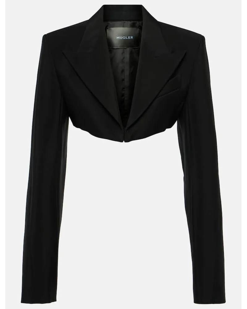 Thierry Mugler Cropped-Blazer Schwarz