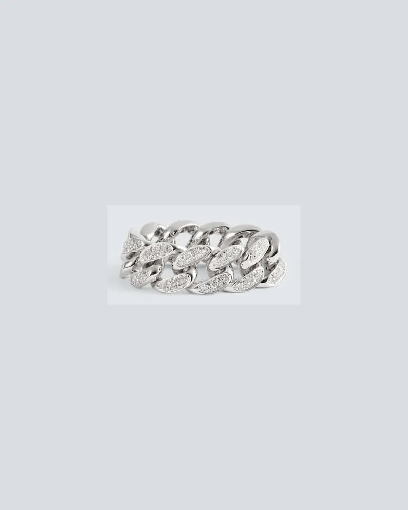 SHAY Ring Link aus 18kt Weißgold mit Diamanten Silber