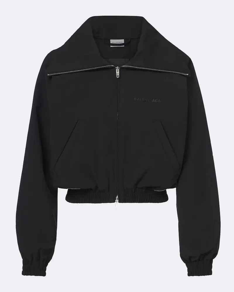 Balenciaga Blouson aus einem Baumwollgemisch Schwarz