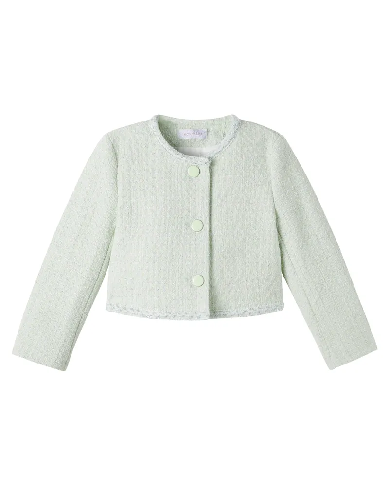 Monnalisa Jacke Bon Ton aus Bouclé Grün