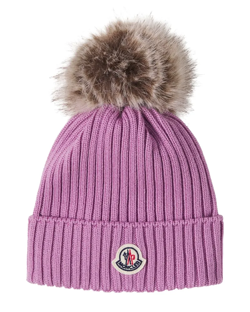 Moncler Mütze aus Schurwolle Violett