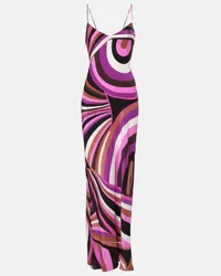 Emilio Pucci Slipdress Iride aus Seide Multicolor