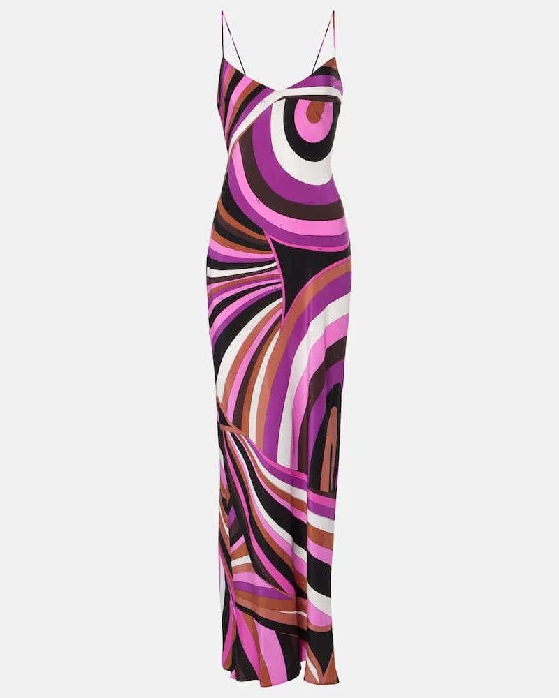 Emilio Pucci Slipdress Iride aus Seide Multicolor