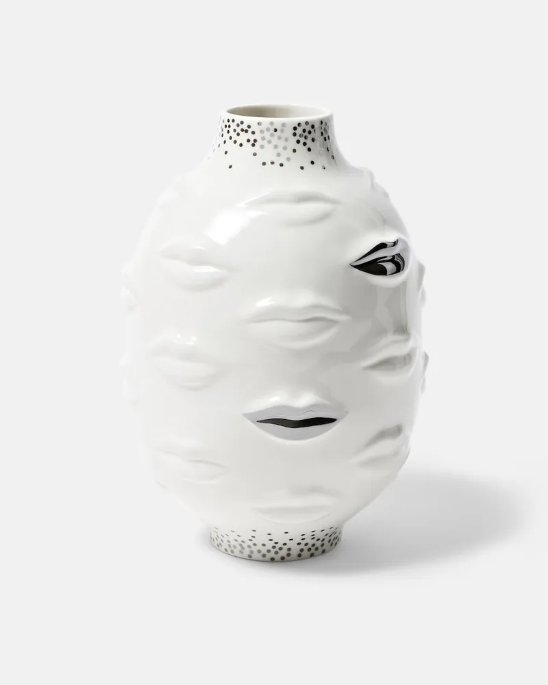 Jonathan Adler Vase Sparkling Gala Weiß