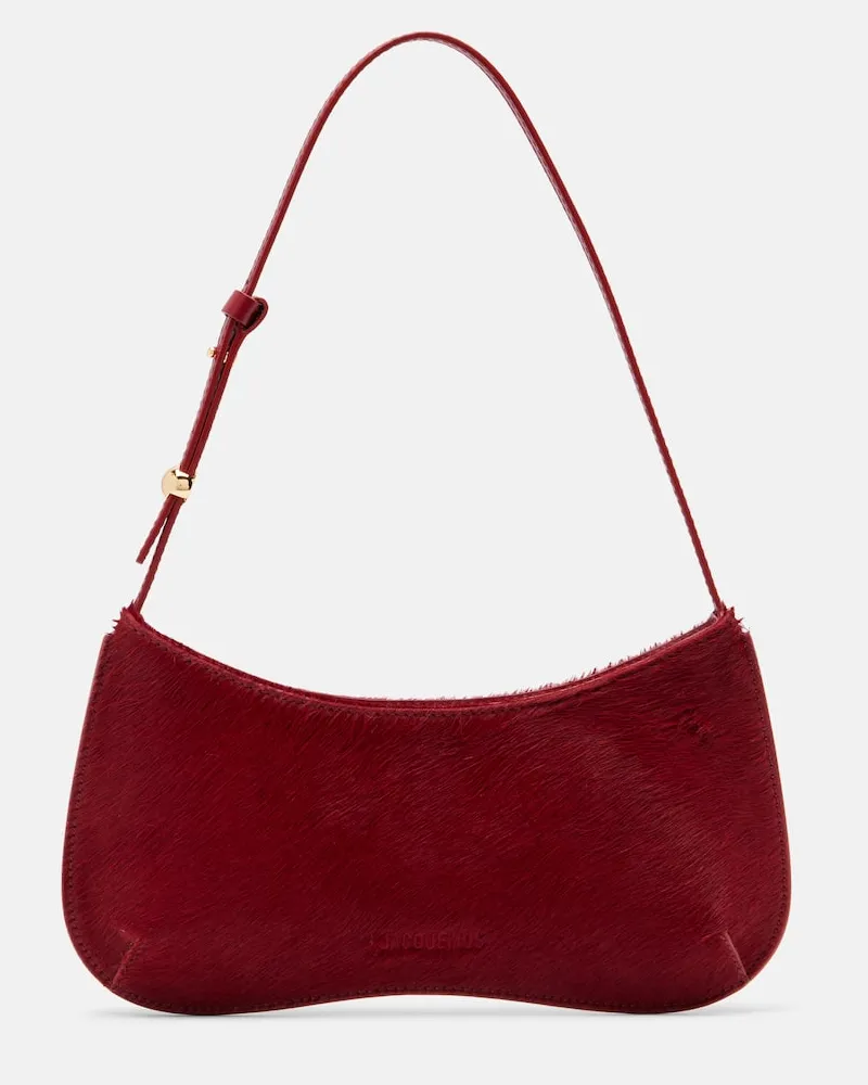Jacquemus Schultertasche Bisou Medium aus Kalbshaar Rot