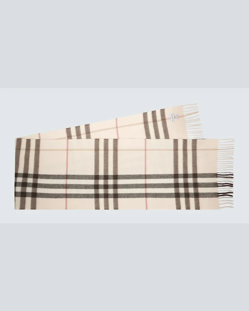 Burberry Schal Burberry Check aus Kaschmir Beige