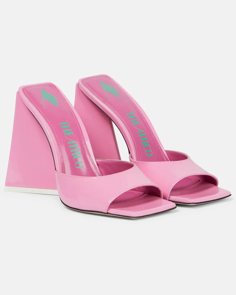 ATTICO Pantoletten Devon aus Lackleder Rosa