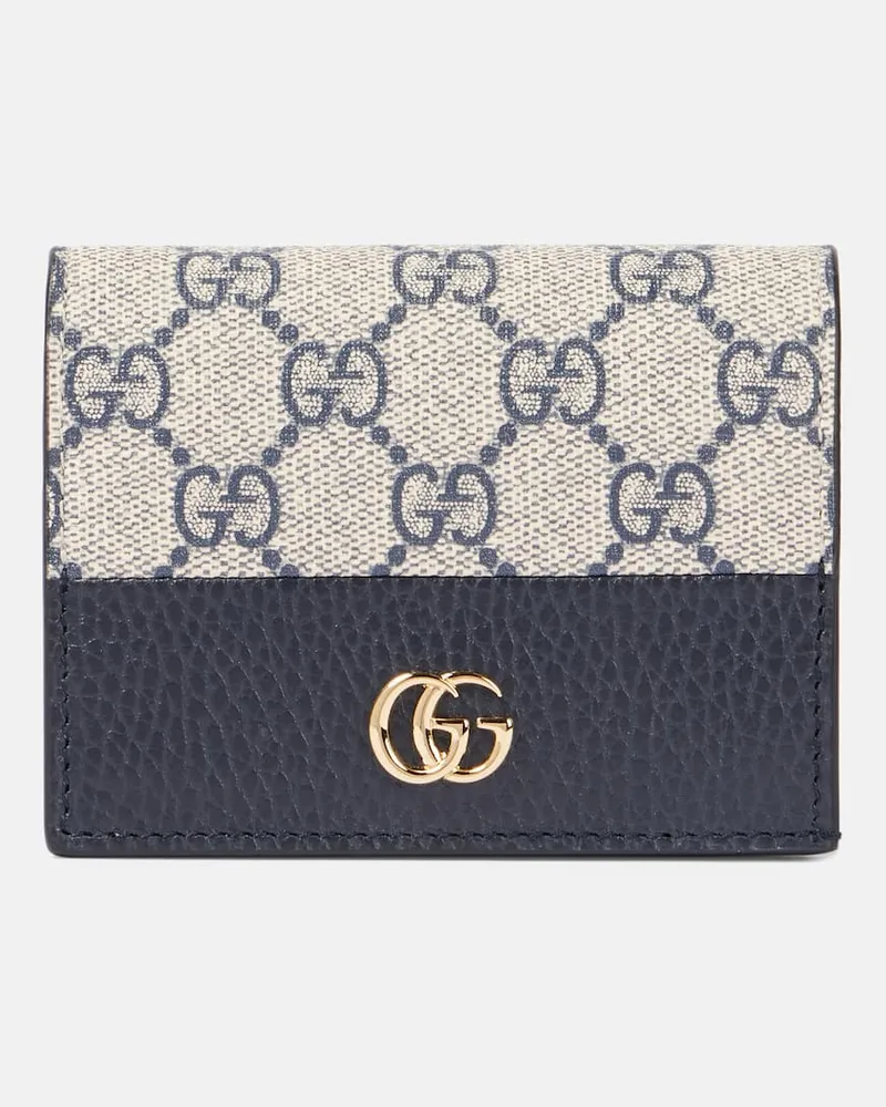 Gucci Portemonnaie GG Marmont Mini mit Leder Beige