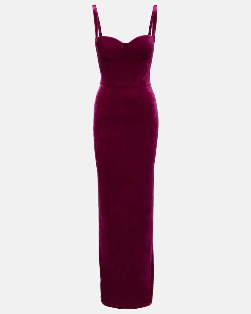 Balenciaga Robe aus Samt Violett