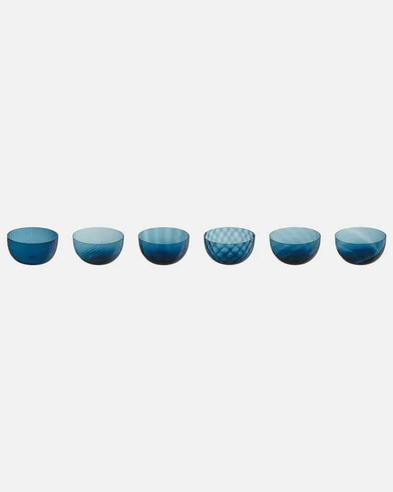 NasonMoretti Set Idra aus sechs Tassen Blau
