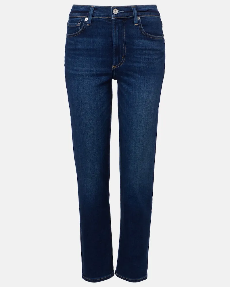 Citizens of humanity Mid-Rise Straight Jeans Caia Blau